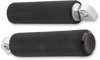 Arlen Ness Knurled Rubber Footpegs Black Male Mount