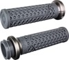 ODI Vans Signature Indian TBW 1in Grips Graphite Gun Metal - Lock-On grips for 1in Indian TBW models For 2018+ Indian
