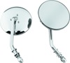 Bikers Choice 4in Round Short Stem Mirror Left Chrome 65-Up - Left 4in round short stem mirror For 65-Up models