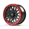 Bullite Saber Beadlock Wheel Gun Metal/Red 14x7 4/156 5+2 - Beadlock ATV/UTV wheel 14x7 Gunmetal/Red 4/156 5+2
