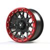 Bullite Rider Wheel Gun Metal/Red 14x7 4/156 5+2 - 16-spoke gunmetal/red wheel, 14x7, 4/156, 5+2