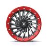 Bullite Blade 14x7 Gun Metal Red Wheel 4/156 5+2 - 14x7 4/156 5+2 Gun Metal Red ATV/UTV Wheel