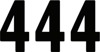 Factory Effex 4" Pro Numbers Black #4 Decals Pack of 3