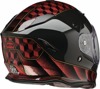 Z1R Nemesis Thunderbird Helmet - Large, Red/Black - Full face helmet with drop-down sun visor