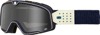 100% Barstow Goggle White Blue Denim Dark Smoke Lens Adult - Anti-fog vented goggle, adult size, dark smoke lens