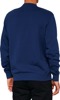 100% Icon Long-Sleeve Fleece Sweatshirt White/Navy Men's Medium - Men's M Icon fleece sweatshirt in White/Navy