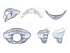 Burly Brand Touring Sport Fairing Black Universal 5-3/4" Headlight - Universal fairing fits 5-3/4" headlights, black