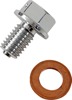 Moose Magnetic Drain Plug M10x1.5x15mm Silver Anodized Aluminum
