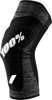 100% Ridecamp Knee Guards XL Gray Black Unisex - Lightweight knee guards for adult bicyclists