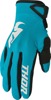 Thor Women's Sector Gloves Large Black/White/Aqua - Lightweight off-road gloves