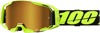 100 Percent Armatic Goggle Neon Yellow True Gold Mirror Lens - Neon yellow offroad goggle with gold mirror lens