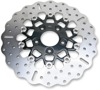 10 Button Contour Floating Rear Brake Rotor - Black Chrome Center