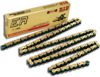 D.I.D 428NZ Gold & Black 134 Link Non-Sealed Motorcycle Chain - Non-sealed 428 chain, 134 links, gold/black