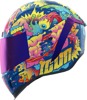 ICON Airform Scatterbrain MIPS Helmet 2XL Purple/Multi - MIPS full face helmet with Scatterbrain graphic
