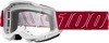 100 Percent Accuri 2 Goggles Redline Clear Lens - Premium offroad goggles with clear lens