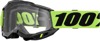 100% Accuri 2 Goggles Neon Yellow Clear Lens Adult Unisex - Premium off-road goggles with clear lens