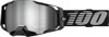 100% Armega Goggle Black Mirror Silver Lens Adult Unisex - Premium mirrored lens offroad goggles for adults