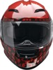 Z1R Jackal Patriot Helmet Gloss Red - Small - Full-face helmet with drop-down sun visor