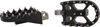 FLO Motorsports Moto Style Footpeg Set Black 2x3.125 in For Harley Davidson