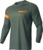 Thor Range Jersey Army Green Orange 2XL Men's - Moisture-wicking off-road jersey in 2XL Army Green