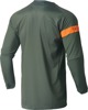 Thor Range Jersey Army Green Orange 3XL Men's - Men's 3XL Army Green Orange off-road jersey