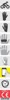 Mustang V2 Leather Motorcycle Gloves Black/White Small