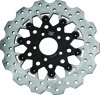 TwinPower Scalloped Floating Brake Rotor Rear Black Mesh 11.5in For 84-17 Big Twin