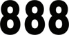 Factory Effex 4" Pro Numbers Black #8 Decals Pack of 3