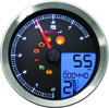 Koso HD-04 Series 3-3/8" Silver Gauge Speedo/Tachometer LCD