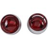 Kuryakyn Deep Dish Bezels with Red Lenses â€“ Pair