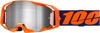100 Percent Armatic Goggles Neon Orange Silver Flash Lens Offroad - Neon Orange goggles with Silver Flash lens