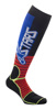 Alpinestars MX Pro Socks Small Burnt Red/Yellow Fluo/Blue - Motocross socks, small, burnt red/yellow fluo/blue