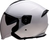 Z1R Road Maxx 2.0 Helmet White Gloss Small - Open face helmet with sun visor