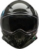 Z1R Nemesis Distro Helmet - Large, Gray/Gloss - Full face helmet with drop-down sun visor