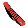 Gripper Seat Cover Geico Black/Red w/Ribs by D'Cor For Honda CRF250R/450R
