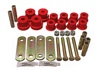 Red Heavy Duty Shackle Set w/Hardware Fits 67-81 Chevrolet Camaro