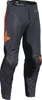 Thor Launchmode Vented Raid Pants Men's 36 Charcoal Gray Black Orange