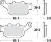 SBS 881LS Sintered Brake Pads