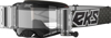 EKS Brand Lucid Goggle Race Pack Black/White Zip Off Clear Lens - Offroad goggles with Zip-Off film system, Black/White