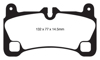 EBC Yellowstuff Rear Brake Pads DP41836R Fits 08 Porsche Cayenne 4.8 Turbo