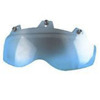 Echo 3-Snap Shorty Helmet Shield Blue Mirror Hard Coated - Blue mirror shield for most 3-snap open face helmets