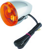 Bikers Choice Chrome Bullet Rear Turn Signal Amber Single Filament - Chrome rear turn signal, amber, single filament