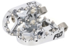 FLO Moto Style Footpeg Set Chrome 2x3.125in For Harley Davidson - Chrome moto footpegs For Harley Davidson models