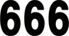 Factory Effex 4" Pro Numbers Black #6 Pack of 3 Decals