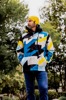 Thor Brave Tour Jacket Blue/Black/Gray/Yellow Men's Large - All-weather insulated jacket for men, size L