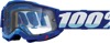 100% Accuri 2 Enduro Dual Pane Goggles Blue Clear Lens Adult - Anti-fog dual pane blue goggles with clear lens