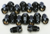 AWC 10mm x 1.25 Tapered Black Lug Nuts 14mm Head 16 Pack - Fits ATV/UTV 10mm x 1.25, 14mm head, 16-pack