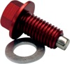 Moose Magnetic Drain Plug M10x1.5x22mm Red w/ Washer