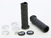 ODI Xtreme Lock-On ATV Grips Black Silver Pair - Slip-free lock-on grips for ATVs, black/silver