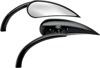 Arlen Ness Rad 2 Teardrop Mirror Black Left 4-1/2"x1-1/2" Aluminum